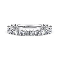 Best Gabriel & Co. Puglia - 14K White Gold Princess Cut Diamond Anniversary Band - 1.05 ct