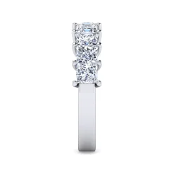 Discount Gabriel & Co. Puglia - 14K White Gold Princess Cut 9 Stone Shared Prong Diamond Anniversary Band - 2.75 ct