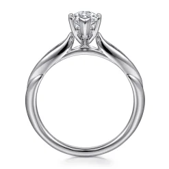 Sale Gabriel & Co. Quinn - 14K White Gold Marquise Shape Diamond Channel Set Engagement Ring