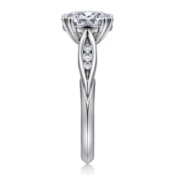 Hot Gabriel & Co. Quinn - 14K White Gold Oval Diamond Channel Set Engagement Ring
