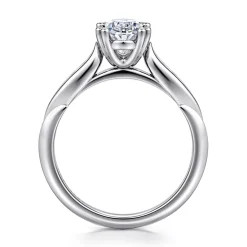 Hot Gabriel & Co. Quinn - 14K White Gold Oval Diamond Channel Set Engagement Ring