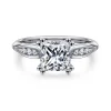 Discount Gabriel & Co. Quinn - 14K White Gold Princess Cut Diamond Channel Set Engagement Ring