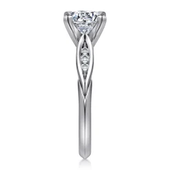 Online Gabriel & Co. Quinn - 14K White Gold Round Diamond Engagement Ring