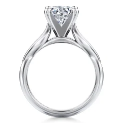 Discount Gabriel & Co. Quinn - 14K White Gold Round Diamond Channel Set Engagement Ring