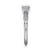 Discount Gabriel & Co. Quinn - 14K White Gold Round Diamond Channel Set Engagement Ring