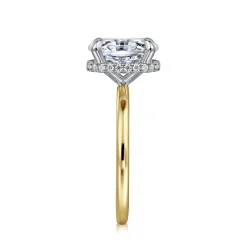 Outlet Gabriel & Co. Rainah - 14K White and Yellow Gold Oval Diamond Engagement Ring