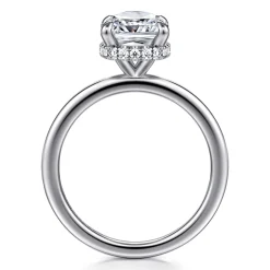 New Gabriel & Co. Rainah - 14K White Gold Elongated Cushion Diamond Engagement Ring