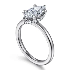 Outlet Gabriel & Co. Rainah - 18K White Gold Marquise Shape Diamond Engagement Ring