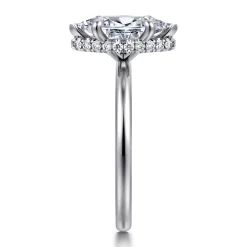 Sale Gabriel & Co. Rainah - 14K White Gold Marquise Shape Diamond Engagement Ring