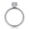 Clearance Gabriel & Co. Rainah - 14K White Gold Oval Diamond Engagement Ring