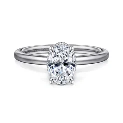 Sale Gabriel & Co. Rainah - 14K White Gold Oval Diamond Engagement Ring
