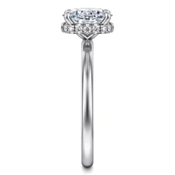Sale Gabriel & Co. Rainah - 14K White Gold Oval Diamond Engagement Ring