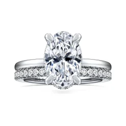 Clearance Gabriel & Co. Rainah - 14K White Gold Oval Diamond Engagement Ring