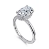 Best Gabriel & Co. Rainah - 14K White Gold Oval Diamond Engagement Ring