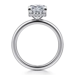 Gabriel & Co. Rainah - 18K White Gold Princess Diamond Engagement Ring