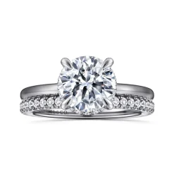 Gabriel & Co. Rainah - 14K White Gold Round Diamond Engagement Ring