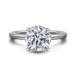 Gabriel & Co. Rainah - 14K White Gold Round Diamond Engagement Ring