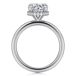 Gabriel & Co. Rainah - 14K White Gold Round Diamond Engagement Ring