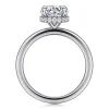 Hot Gabriel & Co. Rainah - 18K White Gold Round Diamond Engagement Ring