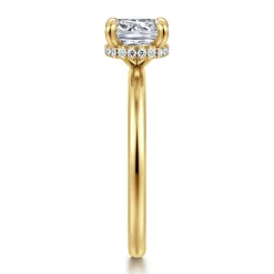 Outlet Gabriel & Co. Rainah - 14K Yellow Gold Cushion Cut Diamond Engagement Ring