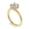 Online Gabriel & Co. Rainah - 14K Yellow Gold Cushion Diamond Engagement Ring