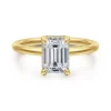 New Gabriel & Co. Rainah - 14K Yellow Gold Emerald Cut Diamond Engagement Ring