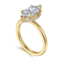 Sale Gabriel & Co. Rainah - 14K Yellow Gold Marquise Shape Diamond Engagement Ring