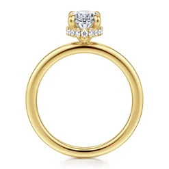 Hot Gabriel & Co. Rainah - 14K Yellow Gold Oval Diamond Engagement Ring