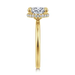 Hot Gabriel & Co. Rainah - 14K Yellow Gold Oval Diamond Engagement Ring