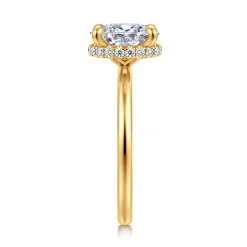 Gabriel & Co. Rainah - 18K Yellow Gold Oval Diamond Engagement Ring