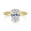 Hot Gabriel & Co. Rainah - 14K Yellow Gold Oval Solitaire Diamond Engagement Ring