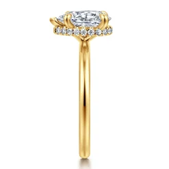 Sale Gabriel & Co. Rainah - 18K Yellow Gold Pear Shape Diamond Engagement Ring