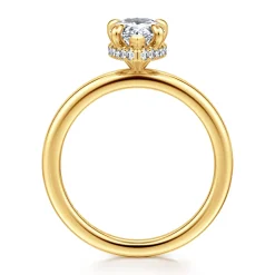 Sale Gabriel & Co. Rainah - 18K Yellow Gold Pear Shape Diamond Engagement Ring