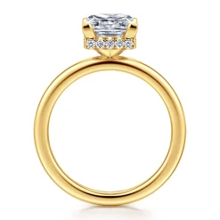 Hot Gabriel & Co. Rainah - 18K Yellow Gold Princess Diamond Engagement Ring