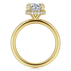 Hot Gabriel & Co. Rainah - 14K Yellow Gold Round Diamond Engagement Ring