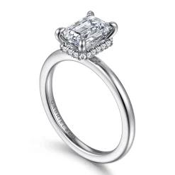 Outlet Gabriel & Co. Rainah - Platinum Emerald Cut Diamond Engagement Ring