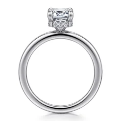 Outlet Gabriel & Co. Rainah - Platinum Emerald Cut Diamond Engagement Ring