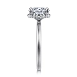 Outlet Gabriel & Co. Rainah - Platinum Oval Diamond Engagement Ring