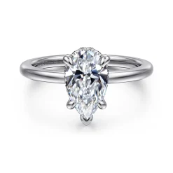 Sale Gabriel & Co. Rainah - Platinum Pear Shape Diamond Engagement Ring