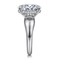 Best Gabriel & Co. Raven - 14K White Gold Oval Diamond Engagement Ring