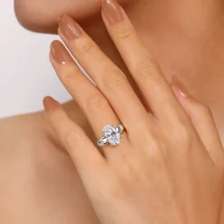 Best Gabriel & Co. Raven - 14K White Gold Oval Diamond Engagement Ring