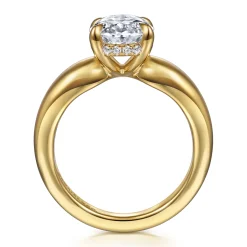 Gabriel & Co. Raven - 14K Yellow Gold Oval Diamond Engagement Ring