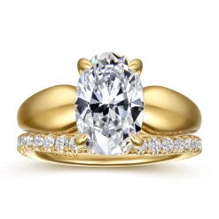 Gabriel & Co. Raven - 14K Yellow Gold Oval Diamond Engagement Ring