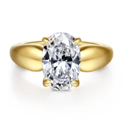 Gabriel & Co. Raven - 14K Yellow Gold Oval Diamond Engagement Ring
