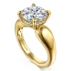 Clearance Gabriel & Co. Raven - 14K Yellow Gold Round Diamond Engagement Ring