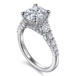Gabriel & Co. Rease - 14K White Gold Diamond Engagement Ring