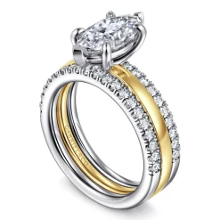 Online Gabriel & Co. Reba - 14K White-Yellow Gold Marquise Shape Diamond Engagement Ring