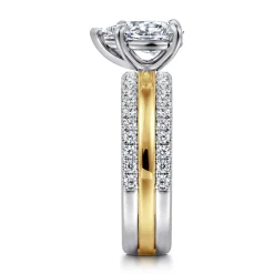 Online Gabriel & Co. Reba - 14K White-Yellow Gold Pear Shape Diamond Engagement Ring