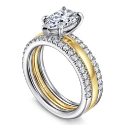 Online Gabriel & Co. Reba - 14K White-Yellow Gold Pear Shape Diamond Engagement Ring