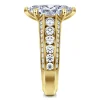 New Gabriel & Co. Rebecca - Vintage Inspired 14K Yellow Gold Wide Band Marquise Shape Diamond Channel Set Engagement Ring